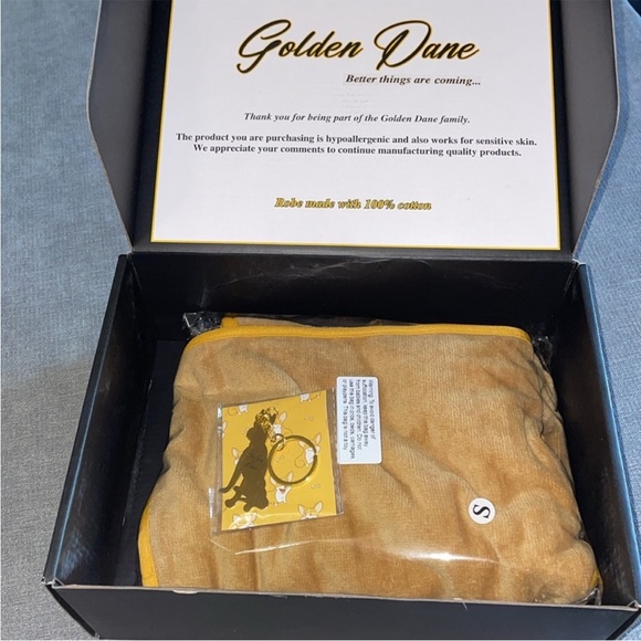 Dog Bathrobe Golden Dane - 100% Cotton - Picture 2 of 6